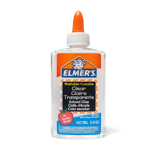 Elmer's Liquid School Glue, Clear, Washable, 147 mL