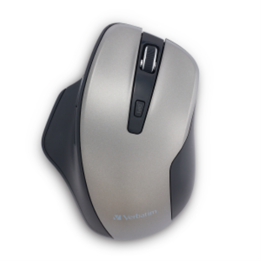 Verbatim Silent Ergo Wrls Blue LED Mouse-Graphite