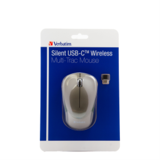 Verbatim Silent USB-C Wls Multi-Trac Mouse - Grap