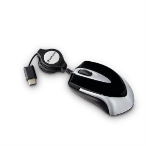 Verbatim USB-C# Mini Optical Travel Mouse - Black