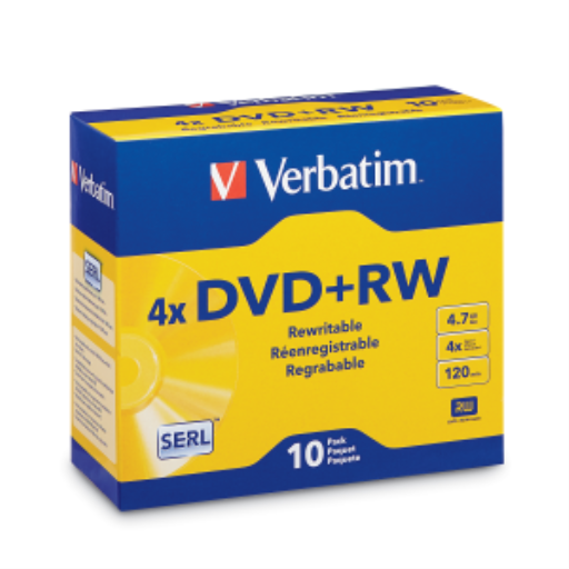Verbatim DVD+RW 4.7G 4X VRB 10PK SC.BOX SERL-OPP