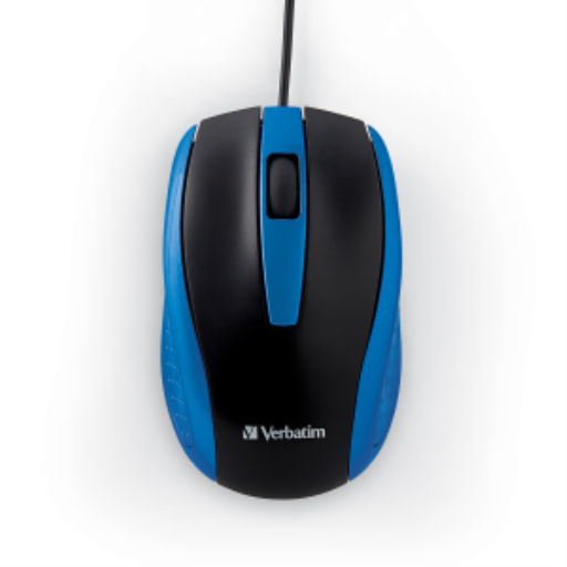 Verbatim Wired Optical Bravo Mouse - Blue