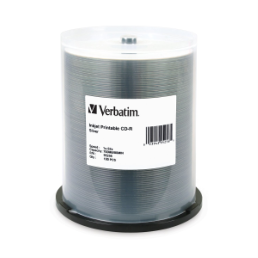 Verbatim CDR 80M 52X VBTM SILVER IJ 100PK