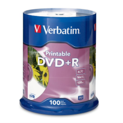 Verbatim DVD+R 4.7G 16X VRB AZO WHT IJ BH 100SP