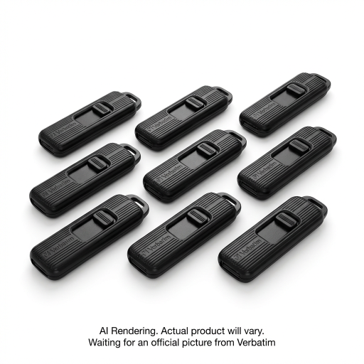 64Gb Pinstripe Usb Flash Drive - Black - 10Pk Business Pack