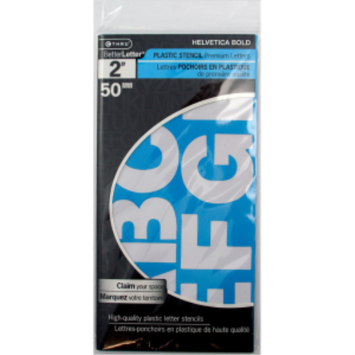 Helvetica Bold Stencil 2?, Caps  
Pochoir Helvetica gras de 2 po, majuscules