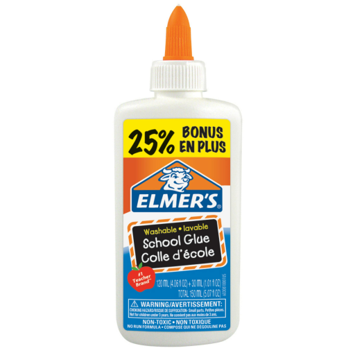 Elmer's Washable No-Run School Glue, 150 ml