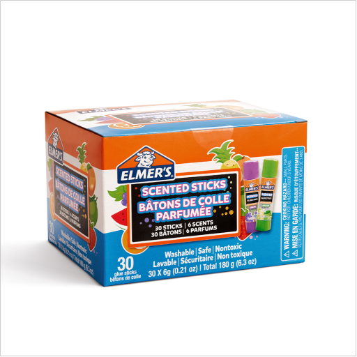 Elmer?s Scented Glue Sticks, Safe, Nontoxic School Glue, 30 Count (6g each)
