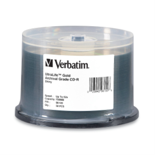 Verbatim CDR 80/700 52X WL UL GLD B HUB 50PK SP